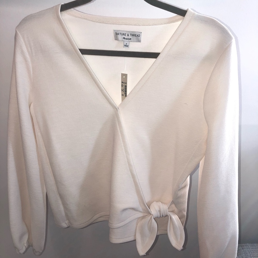 Madewell textured wrap top